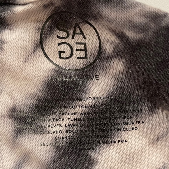 NWT tie dye sleeveless top small(black/white) S - Picture 5 of 6